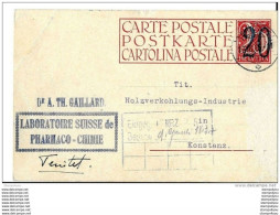 36-90 - Entier Postal  Surchargé 20 Sur 25 - 1925 - Attention Léger Pli En Haut à Gauche - Entiers Postaux