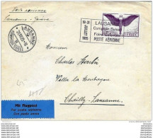 13-31 - Enveloppe Poste Aérienne Lausanne Comptoir Suisse 1925 - Autres & Non Classés