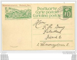 11-65 - Entier Postal Avec Illustration "Kuranstalt Sennrüti" 1925 Cachet à Date De Biederglatt - Entiers Postaux