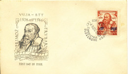 Italy Yugoslavia Slovenia Trieste Zone B FDC 4-11-1951 Writer Primoz Trubar With Cachet - Marcophilia