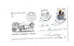 Diligence Luxembourg-Diekirch.Melusina 1963 - Covers & Documents