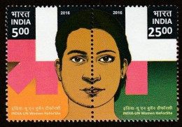 India 2016 India - UN Women He For She  Se-tenant Mint MNH Good Condition (PST - 155) - Neufs