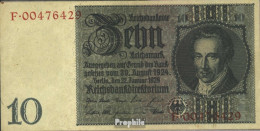 Deutsches Reich Rosenbg: 173c, Kriegsdruck, Wasserzeichen Tulpen Gebraucht (III) 1929 10 Reichsmark - 10 Mark