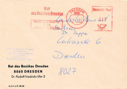 DDR Brief AFS Rat Des Bezirkes Dresden - Franking Machines (EMA)