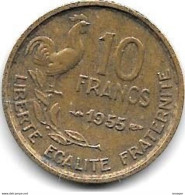 *france 10 Francs 1955   Km 915.1 Xf+/ms60 - 10 Francs