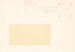 DDR Brief AFS Oberkirchenrat Schwerin 1989 - Franking Machines (EMA)