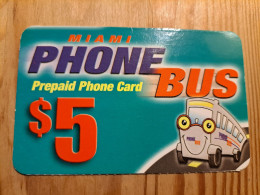 Prepaid Phonecard USA, Blackstone, Miami Phone Bus - Autres & Non Classés