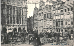 CPA Carte Postale Belgique Bruxelles Grand Place Marché Aux Fleurs 1913   VM76371 - Mercati