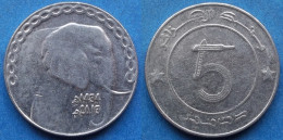 ALGERIA - 5 Dinars AH1434 2013AD "African Elephant" KM# 123 Independent (1962) - Edelweiss Coins - Argelia