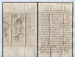 TB 4569 - 1845 - Lettre Taxée - Mme De GRANDEFFE à NIORT Pour M. De POIX Au Château De CHABENET Près ARGENTON SUR CREUSE - 1801-1848: Précurseurs XIX