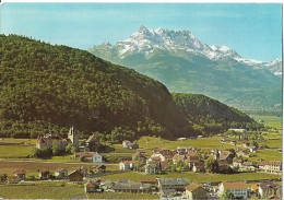 SUISSE - AIGLE - Vue Avec Le Château Et Les Dents Du Midi - Aigle