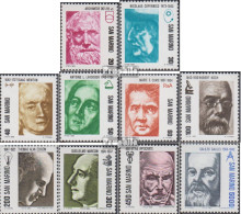 San Marino 1251-1260 (kompl.Ausg.) Postfrisch 1982 Wissenschaftler - Unused Stamps