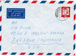 73945 - Bund - 1962 - 60Pfg Schiller EF A LpBf MUENCHEN -> Burbank, CA (USA) - Cartas & Documentos