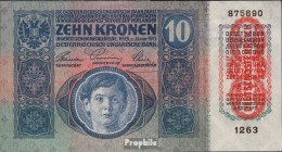 Österreich Kat-Nr.: 171b (51a), Flachdruck, Serie Ab 1240 Gebraucht (III) 1919 10 Kronen - Oesterreich