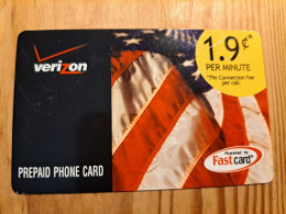 Prepaid Phonecard USA, Verizon - Flag - Altri & Non Classificati