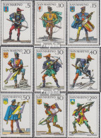 San Marino 1046-1054 (kompl.Ausg.) Postfrisch 1973 Historische Uniformen - Unused Stamps