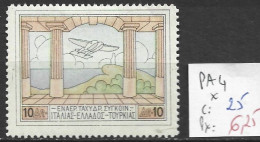 GRECE PA 4 * Côte 25 € - Unused Stamps