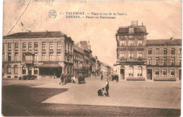 CPA Carte Postale  Belgique Tirlemont Place Et Rue De La Gare 1924 VM76384 - Tienen