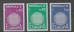 Monaco 1970.  Europa Mi 977-79  (**) - 1970