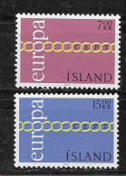 Islandia 1971.  Europa Mi 451-52  (**) - 1971