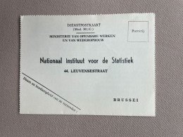 DIENSTPOSTKAART Mod. 301/C - 1963 - Ministerie Van Openbare Werken En Van Wederopbouw - NIS Brussel - Tarjetas 1951-..