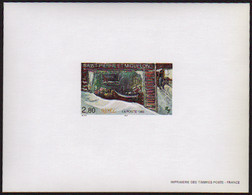 Saint Pierre Et Miquelon épreuves De Luxe N°623 2f80 Noël 1995 Bloc Gommé Qualité:** - Ongetande, Proeven & Plaatfouten