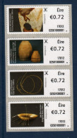 EIRE Ireland Irlande, **, Yv D 87, 88, 89, 90, Mi ATM 87 à 90, SG M 83, 84, 85, 86, Archéologie, - Franking Labels