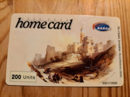 Prepaid Phonecard Israel, Barak, Homecard - Jerusalem - Israel