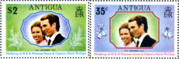 135411 MNH ANTIGUA 1973 BODA DE LA PRINCESA ANA Y EL CAPITAN MARK PHILLIPS - Otros & Sin Clasificación