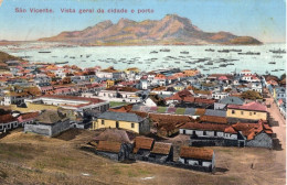 SAO VICENTE - VISTA GERAL DA CITADE E PORTO - CARTOLINA FP SPEDITA NEL 1913 - Cape Verde