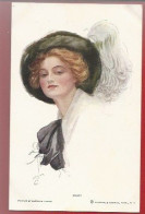 ILLUSTRATEUR : HARRISON FISHER - JEUNE FEMME EN CHAPEAU,  PORTRAIT - MARY - REINTHAL & NEWMAN N-Y -  N° 421 - Fisher, Harrison