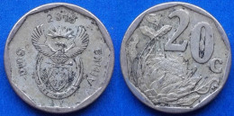 SOUTH AFRICA - 20 Cents 2018 "Protea Flower" KM# 442 Republic (1961) - Edelweiss Coins - Afrique Du Sud