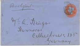 GB 1892, QV ½d Vermilion, Rare Blue Stamped To Order Envelope (ES18a, Small Faults) With Barred Cancel "E.C / 62" LONDON - Brieven En Documenten