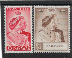 SARAWAK 1948 SILVER WEDDING SET LIGHTLY MOUNTED MINT Cat £48+ - Sarawak (...-1963)