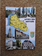 KB07/1169-Vitry En Artois Multivues Contour Géographique Pas De Calais 1984 - Vitry En Artois