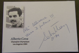 Alberto COVA - Dédicace - Hand Signed - Autographe Authentique - Athlétisme