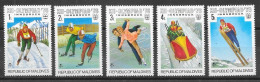 Sport D'hiver - Maldives N°584 à/to 588 (JO Innsbruck 1976) 1976 ** - Inverno1976: Innsbruck
