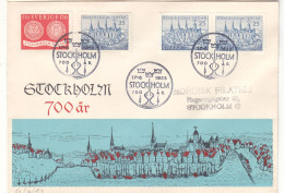 Suède - Lettre De 1953 - Oblit Stockholm - Valeur 400 Sek En .....2005 - Briefe U. Dokumente