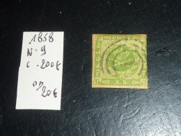 DANEMARK 1858 N°9 - Oblitéré (CV) - Used Stamps