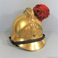 CASQUE DES SAPEURS-POMPIERS DE LA VILLE DE LUC EN DIOIS MODELE 1885 1895 COMPLET - Cascos