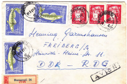 Roumanie - Lettre Recom De 1961 - Oblit Bucuresti - Exp Vers Freiburg - Poissons - - Briefe U. Dokumente