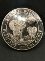 100 SCHILLINGS ARGENT 2014 ELEPHANT SOMALIE / 1 OZ SILVER 999 SOMALIA / TACHES & SANS CAPSULE - Somalia