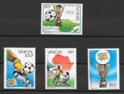 Sport Football - Sénégal N°758 à/to 761 Coupe Ballon (CAN 1988) 1988 ** - Coppa Delle Nazioni Africane