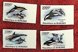 BURUNDI Mammiferes Marins, Dauphins, Dauphin. Yvert N°1278/81 Non Dentelé.** Neuf Sans Charnière (MNH) - Dolfijnen