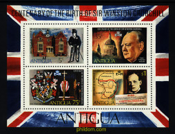 57169 MNH ANTIGUA 1974 CENTENARIO DEL NACIMIENTO DE SIR WINSTON CHURCHILL - Other & Unclassified