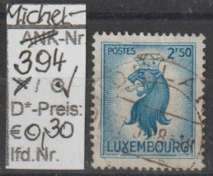 1945 - LUXEMBURG - FM/DM "Löwe M. Krone" 2,50 Fr Dkl'blau - O  Gestempelt - S.Scan (Lux 394o) - 1945 Heraldieke Leeuw