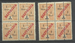 Inde Portugaise 2 Blocs De 4 Du N° 280 Dont Un Avec Perforation Fautée  Neufs * *   B/TB (1 AB) Voir Scans   Soldé ! ! ! - India Portoghese