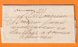 1727 - Marque Postale Manuscrite Sur Lettre De Mâcon, Saône-et-Loire - Taxe 3 - Règne De Louis XV - 1701-1800: Précurseurs XVIII