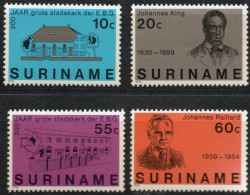 Suriname 1978 Church Of The Evangelical Brotherhood At Paramaribo 200 Year 4 Values MNH - Christianisme