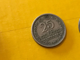 Münze Münzen Umlaufmünze Sri Lanka Ceylon 25 Cents 1963 - Sri Lanka (Ceylon)